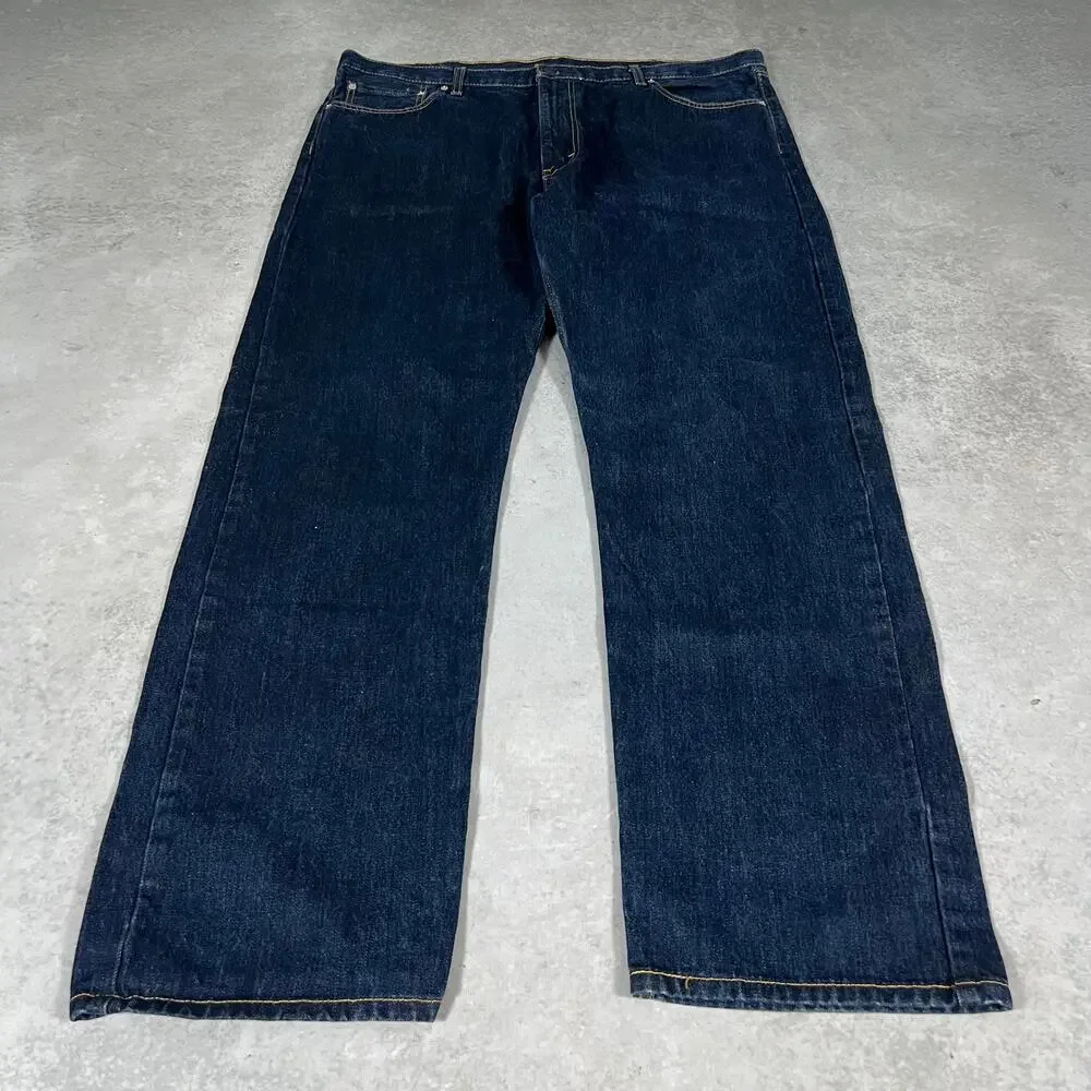 Straight Leg Levi's 505 Classic Fit Jeans Mens Denim Size: 44x36
